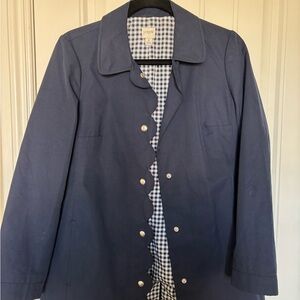 J. Crew Navy Scallop Jacket